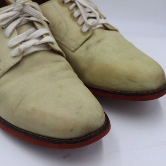 Cole Haan Vintage Cream Leather Oxford Shoes Mens 9.5 Brown Sole - Picture 6 of 16